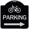 Signmission Bicycle Symbol Parking Right Arrow Heavy-Gauge Aluminum Architectural Sign, 18" x 18", BS-1818-24315 A-DES-BS-1818-24315 - alternate 1